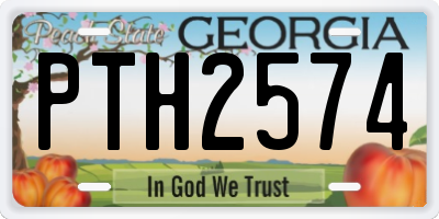 GA license plate PTH2574