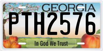 GA license plate PTH2576