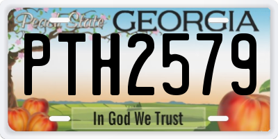 GA license plate PTH2579