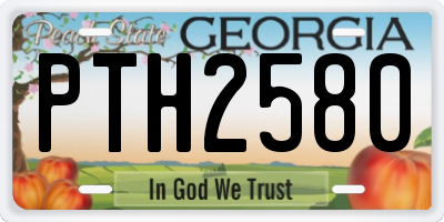 GA license plate PTH2580