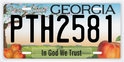 GA license plate PTH2581