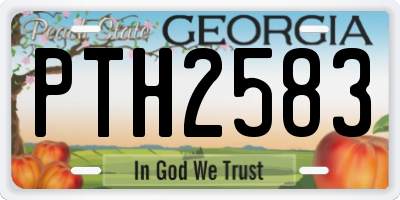 GA license plate PTH2583