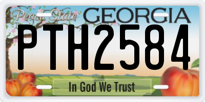 GA license plate PTH2584