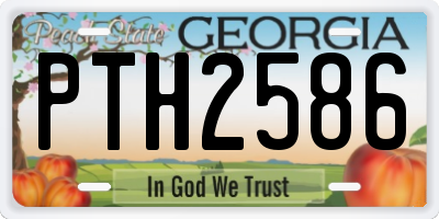 GA license plate PTH2586