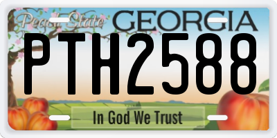 GA license plate PTH2588