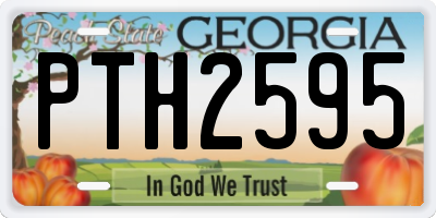 GA license plate PTH2595