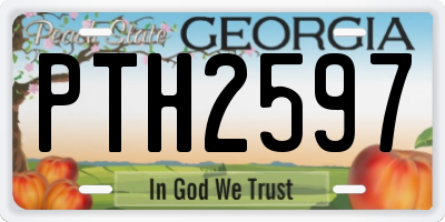 GA license plate PTH2597