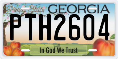 GA license plate PTH2604
