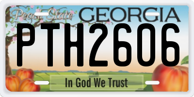 GA license plate PTH2606