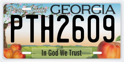 GA license plate PTH2609