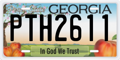 GA license plate PTH2611