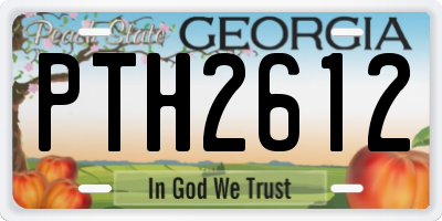 GA license plate PTH2612