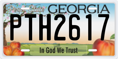 GA license plate PTH2617