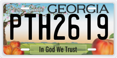 GA license plate PTH2619