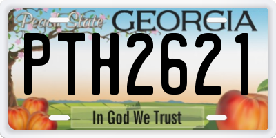 GA license plate PTH2621