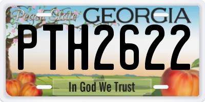 GA license plate PTH2622