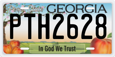 GA license plate PTH2628