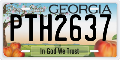 GA license plate PTH2637