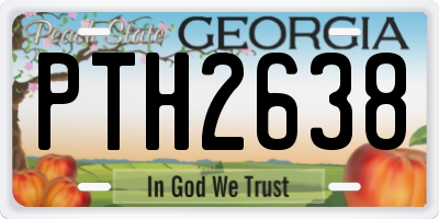 GA license plate PTH2638