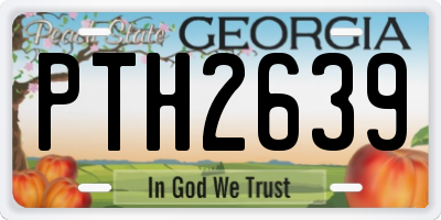GA license plate PTH2639