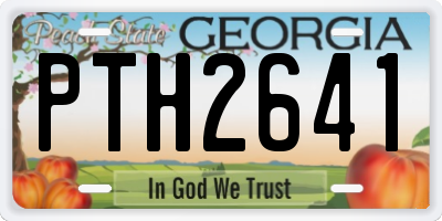GA license plate PTH2641