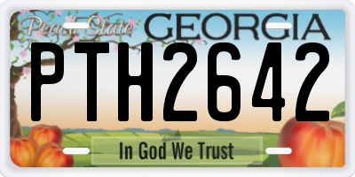 GA license plate PTH2642