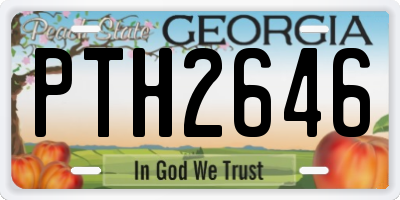 GA license plate PTH2646