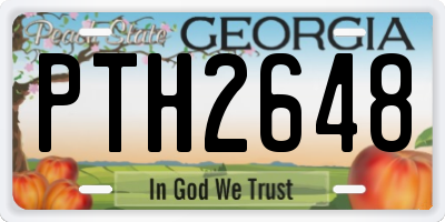 GA license plate PTH2648