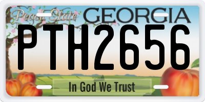 GA license plate PTH2656