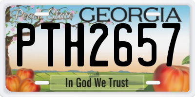 GA license plate PTH2657