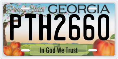 GA license plate PTH2660