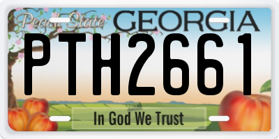 GA license plate PTH2661