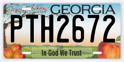 GA license plate PTH2672