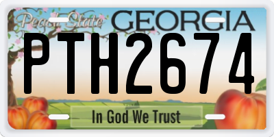 GA license plate PTH2674