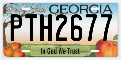 GA license plate PTH2677