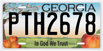 GA license plate PTH2678