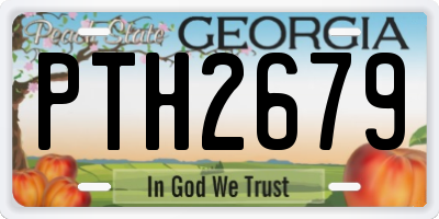 GA license plate PTH2679