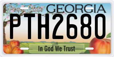 GA license plate PTH2680