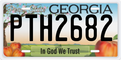 GA license plate PTH2682