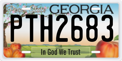 GA license plate PTH2683