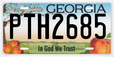 GA license plate PTH2685