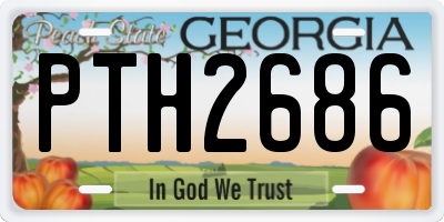 GA license plate PTH2686