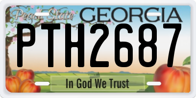 GA license plate PTH2687