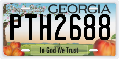 GA license plate PTH2688