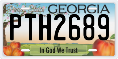 GA license plate PTH2689