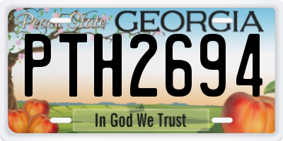 GA license plate PTH2694