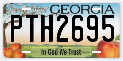 GA license plate PTH2695