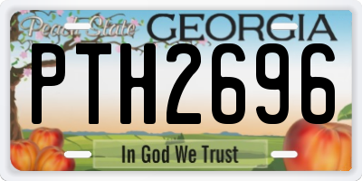 GA license plate PTH2696