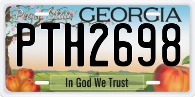 GA license plate PTH2698