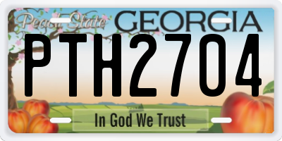 GA license plate PTH2704